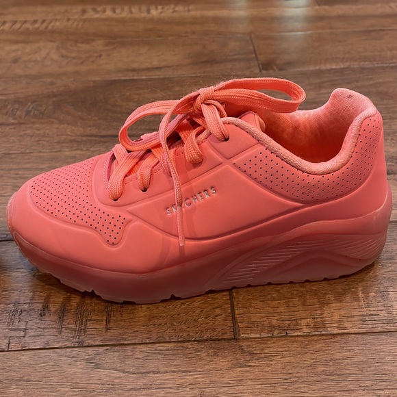 Skechers Kids' Uno Ice Sneaker - Coral - Size US 13 - Picture 5 of 16